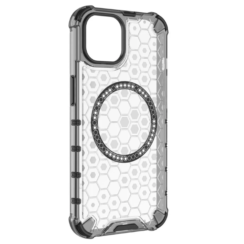 Kryt na iPhone 13 odolný Honeycomb s podporou Magsafe číry