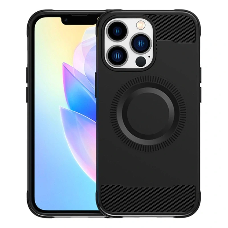 Kryt na iPhone 13 Pro gumový (podpora MagSafe) čierny