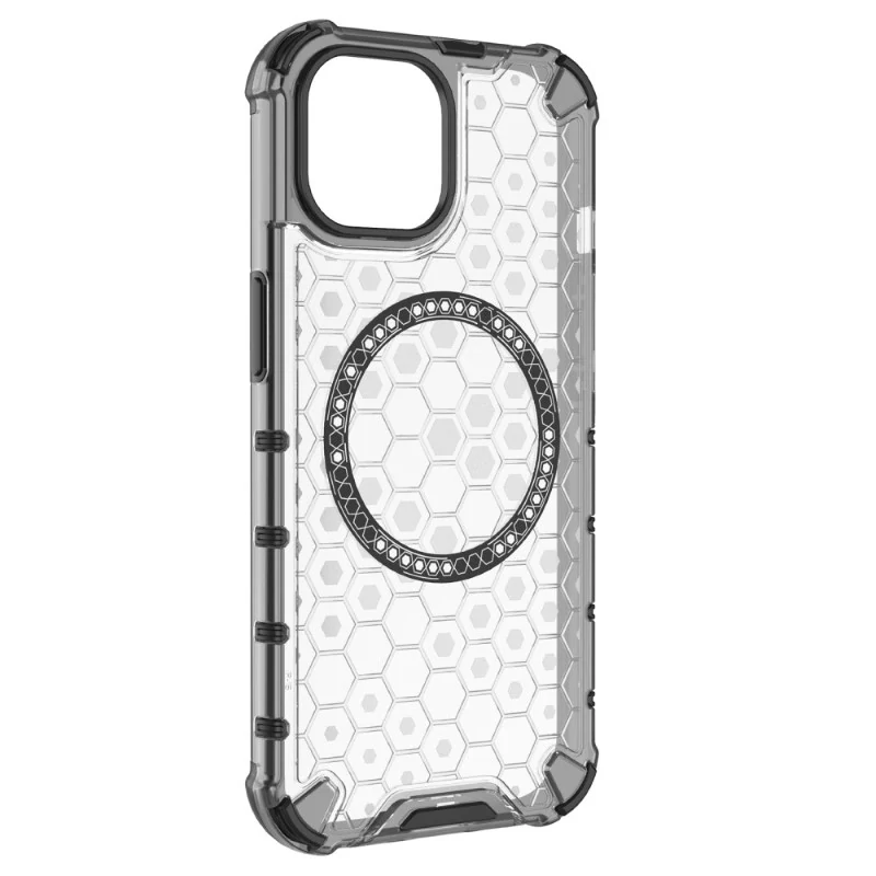 Kryt na iPhone 14 odolný Honeycomb s podporou MagSafe číry
