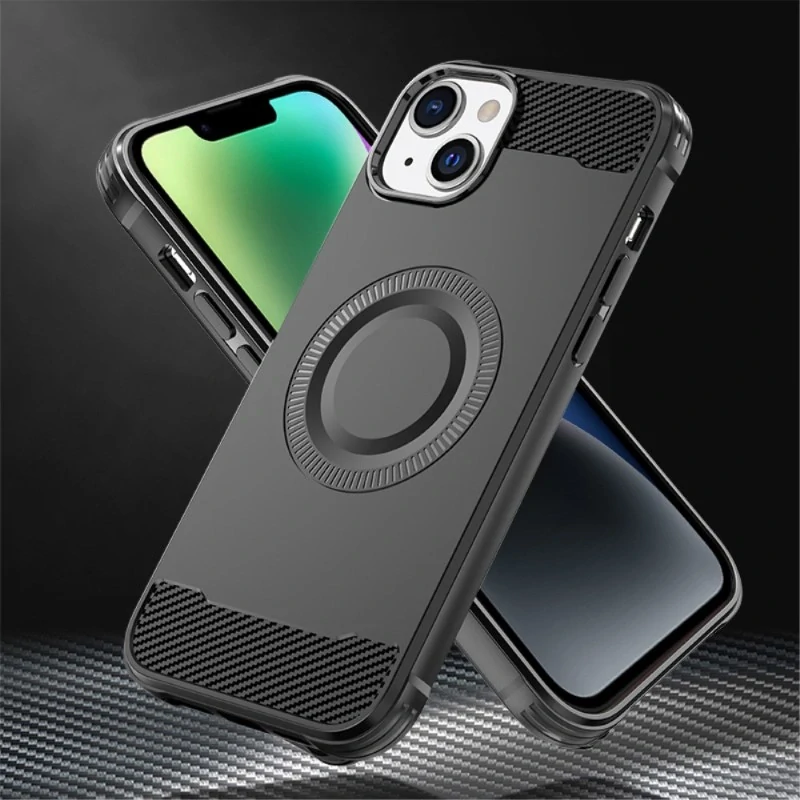 Kryt na iPhone 14 gumový (podpora MagSafe) modrý