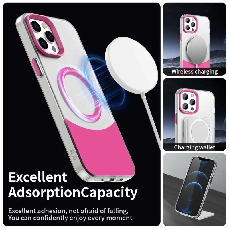 Kryt na iPhone 14 Pro Split s podporou MagSafe ružový