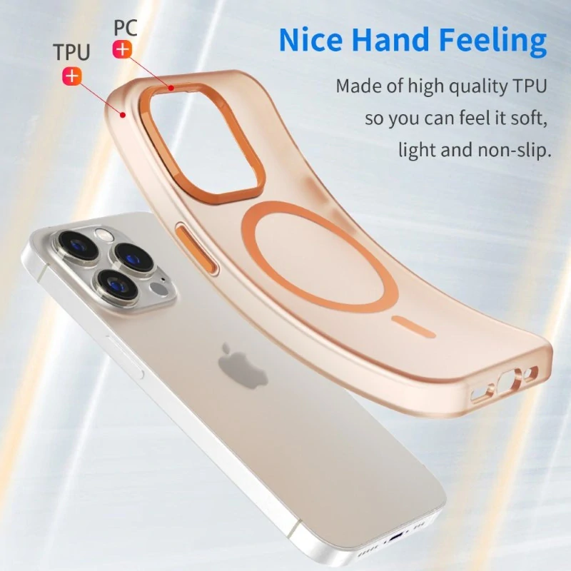 Kryt na iPhone 14 Pro Max gumový Candy (podpora MagSafe) oranžový