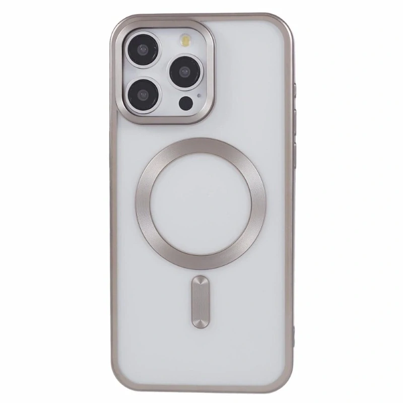 Kryt na iPhone 15 Pro Max gumový s podporou MagSafe šedý