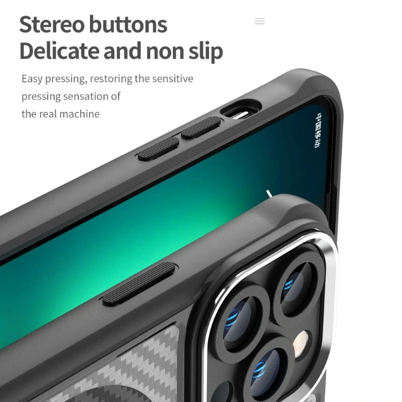Kryt na iPhone 15 Pro Max odolný s podporou MagSafe čierny