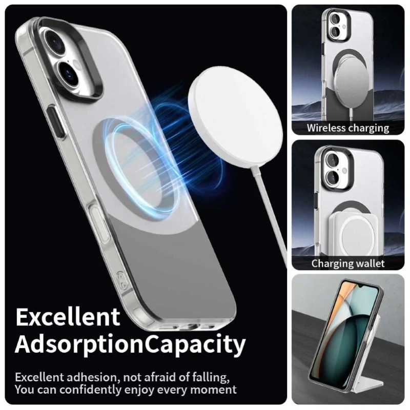 Kryt na iPhone 16 Split s podporou MagSafe čierny