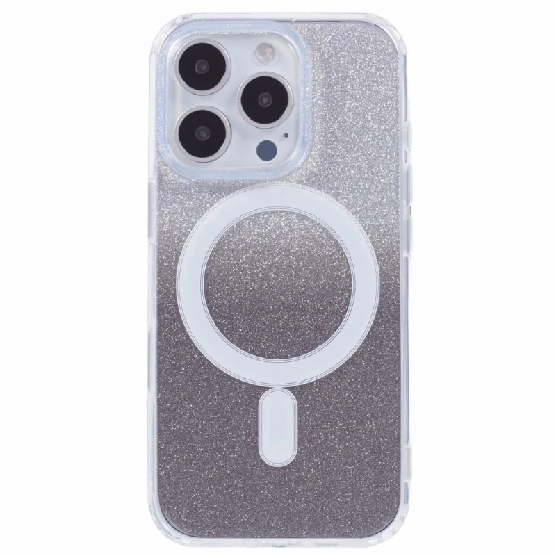 Kryt na iPhone 16 Pro Glitter s podporou MagSafe čierny