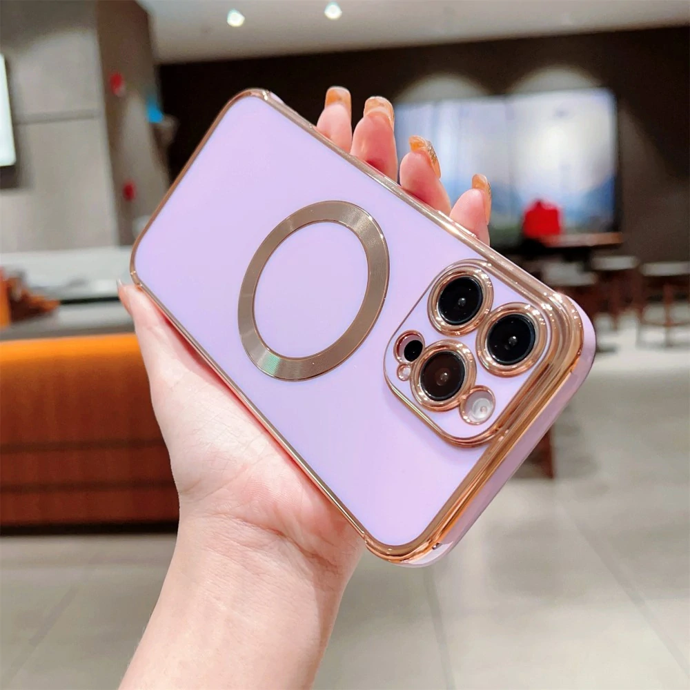 Kryt na iPhone 16 Pro Luxury s podporou MagSafe svetlofialový