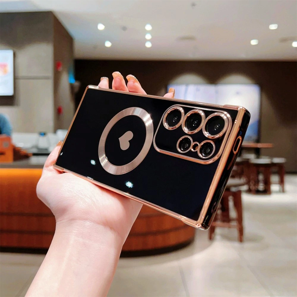 Kryt na Samsung Galaxy S25 Ultra Srdiečko s podporou MagSafe čierny