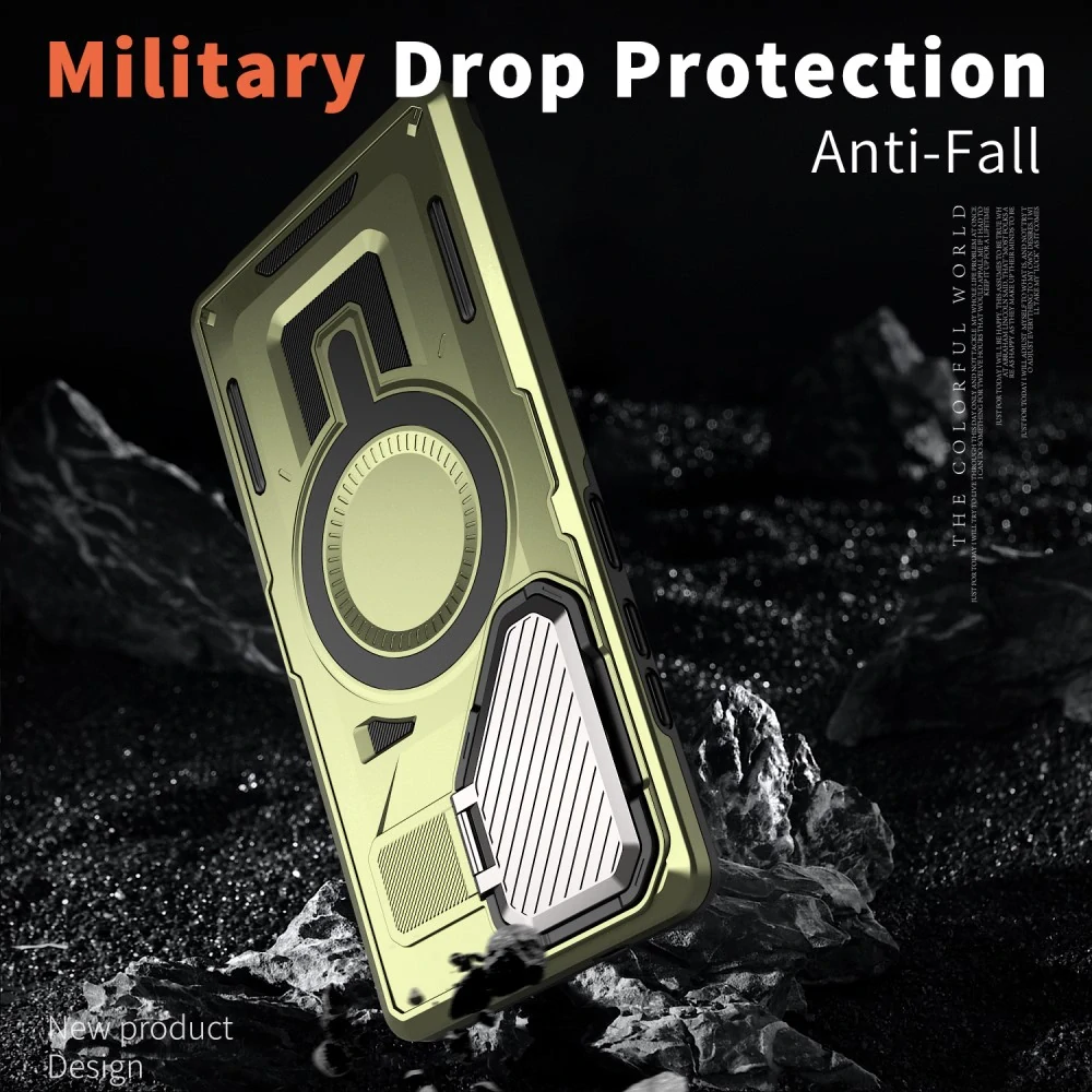 Kryt na Samsung Galaxy S25 Ultra s krytkou na fotoaparát zelený