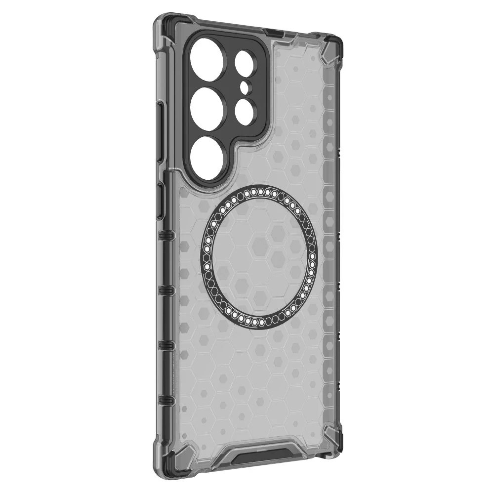 Kryt na Samsung Galaxy S24 Ultra odolný Honeycomb s podporou Magsafe sivý