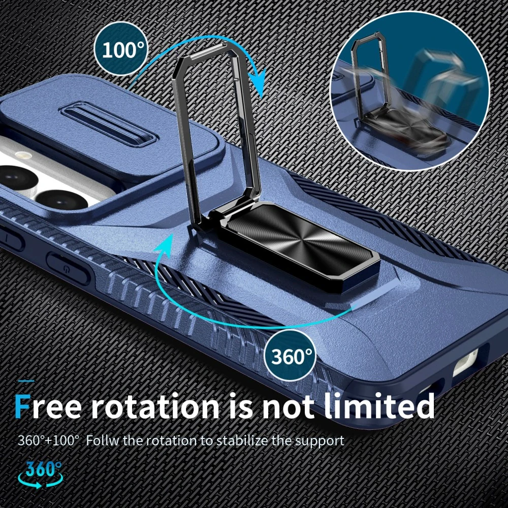 Kryt na Samsung Galaxy S25 odolný s krytkou na fotoaparát tmavomodrý