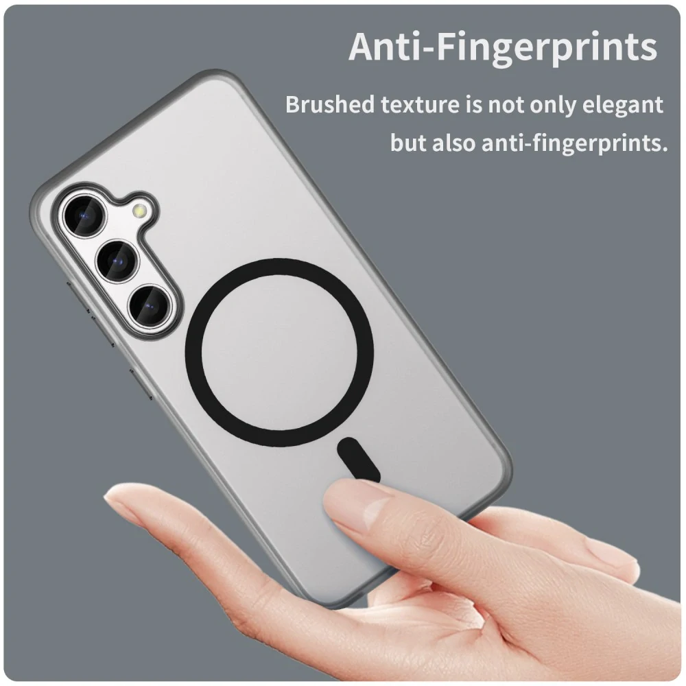 Kryt na Samsung Galaxy S25 gumový Magnetic (podpora MagSafe) čierny