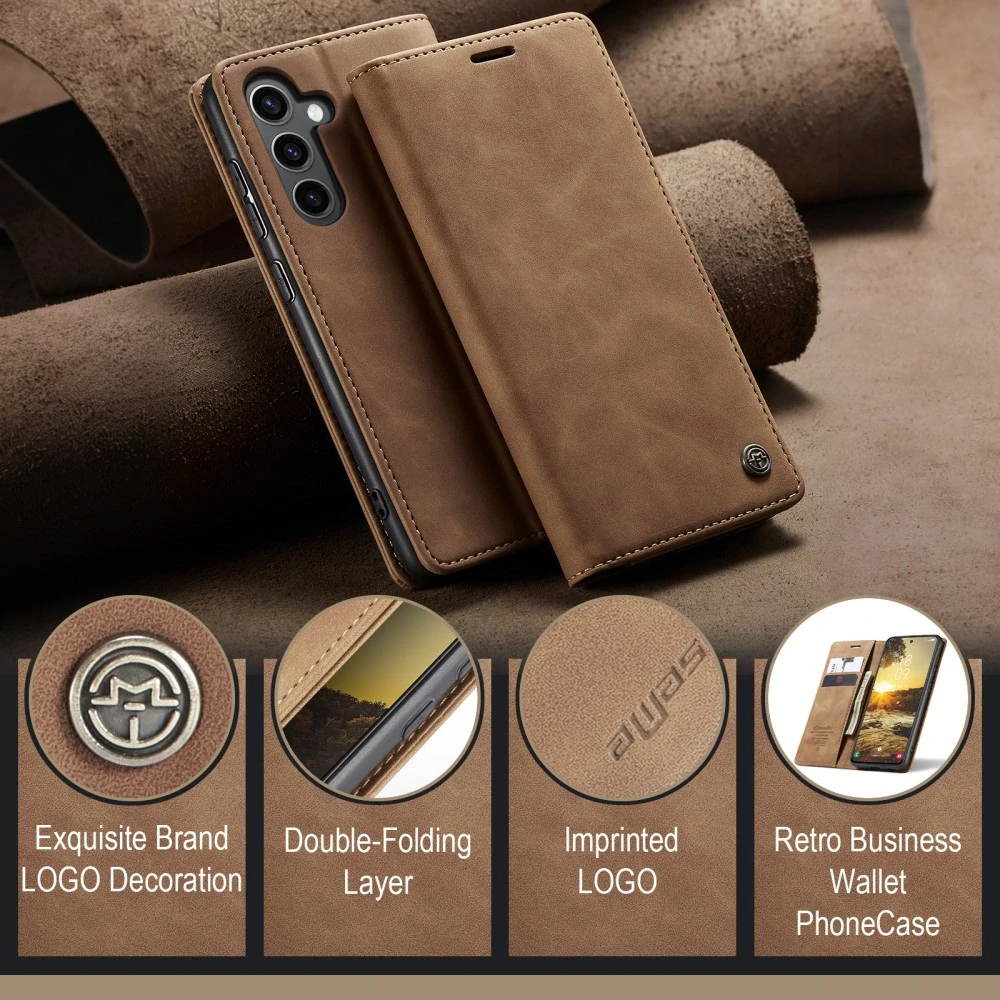 Puzdro na Samsung Galaxy S25 CASEME svetlo hnedé