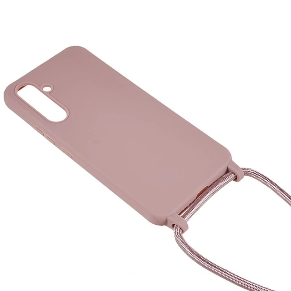 Kryt na Samsung Galaxy S25 gumový so šnúrkou na krk staroružový