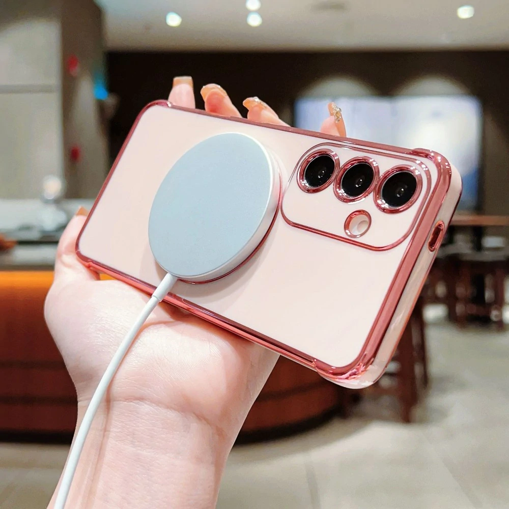 Kryt na Samsung Galaxy S23 FE Srdiečko s podporou MagSafe fialový