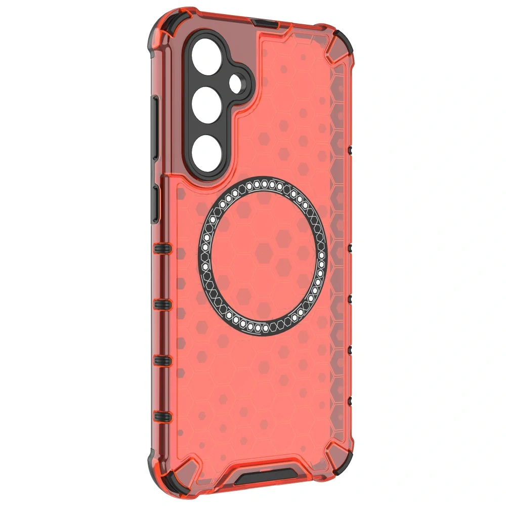 Kryt na Samsung Galaxy S23 FE odolný Honeycomb s podporou Magsafe červený