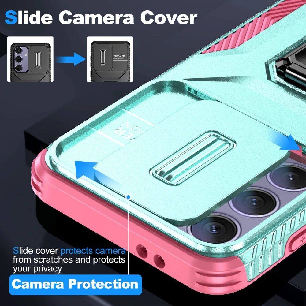 Kryt na Samsung Galaxy S24 FE odolný s krytkou na fotoaparát červený