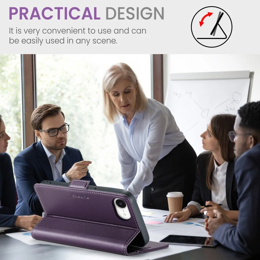 Puzdro na iPhone 16E CASEME Smooth fialové