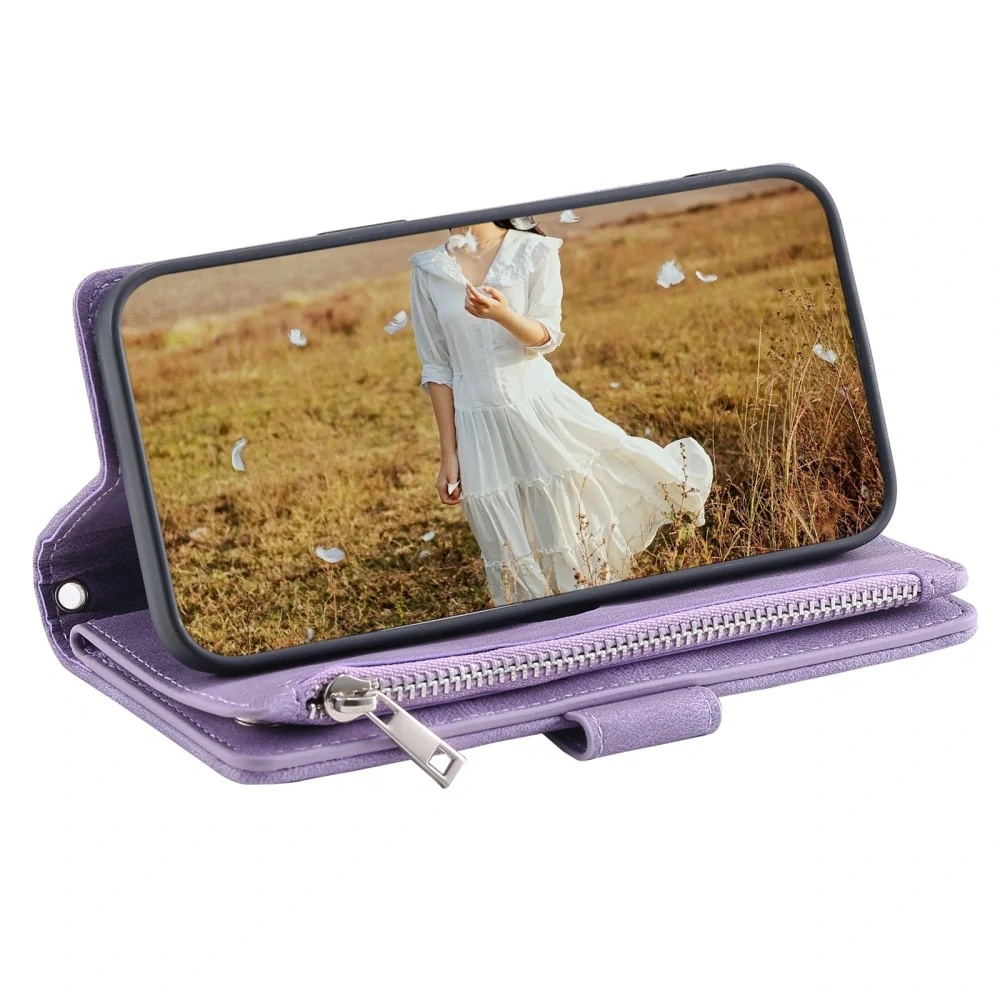 Puzdro pre iPhone 16E Luxury Double Layer fialové