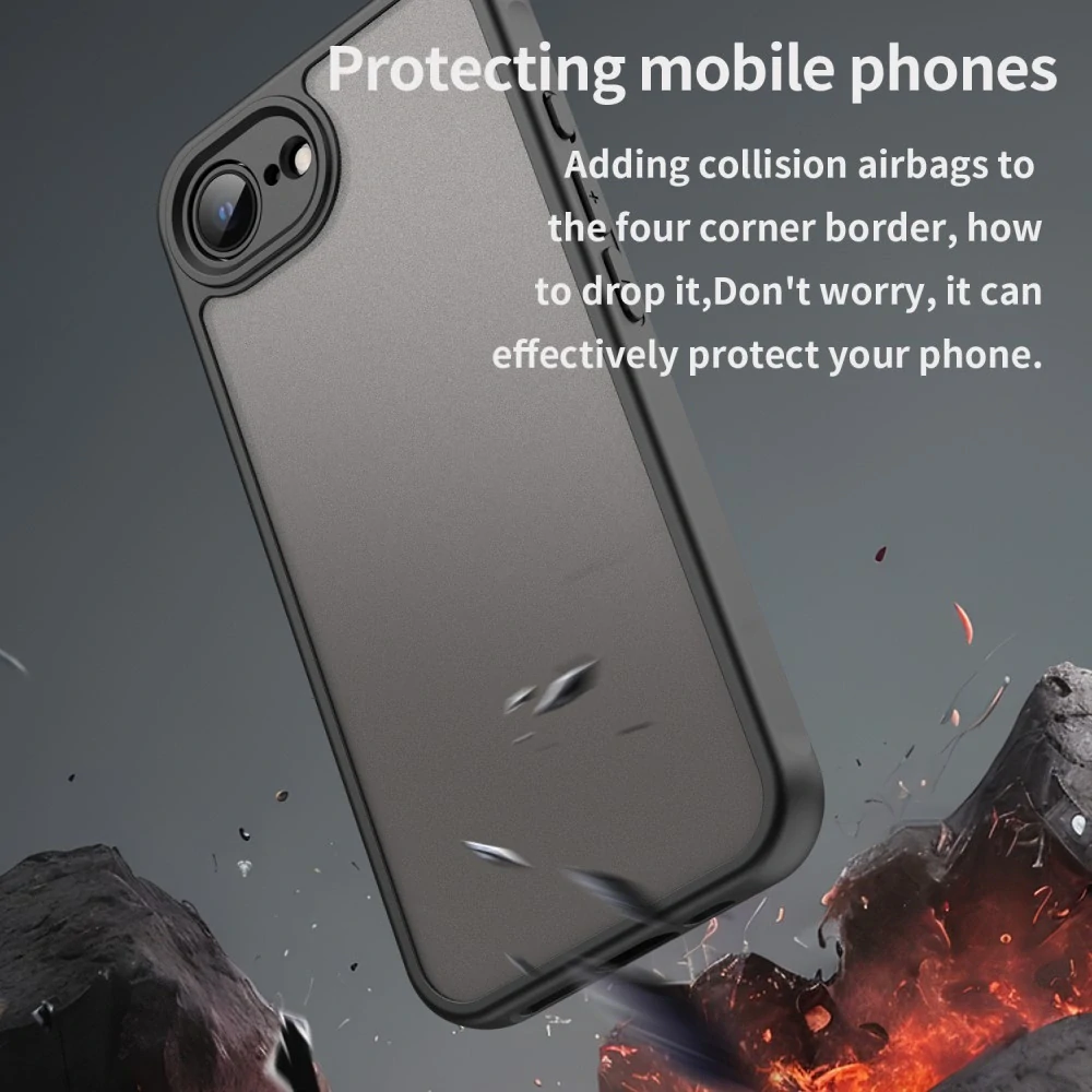 Kryt na iPhone 16E Frosted čierny