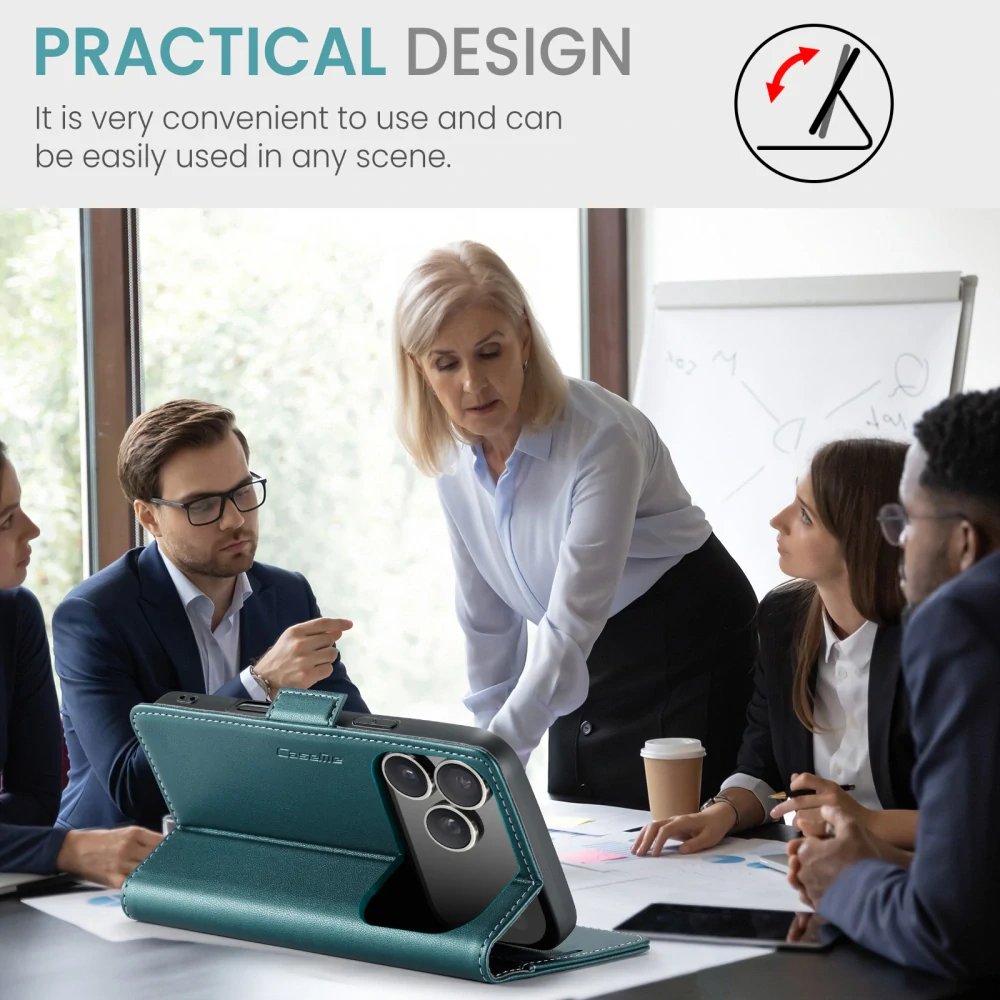 Puzdro na iPhone 17 Pro CASEME Smooth modré