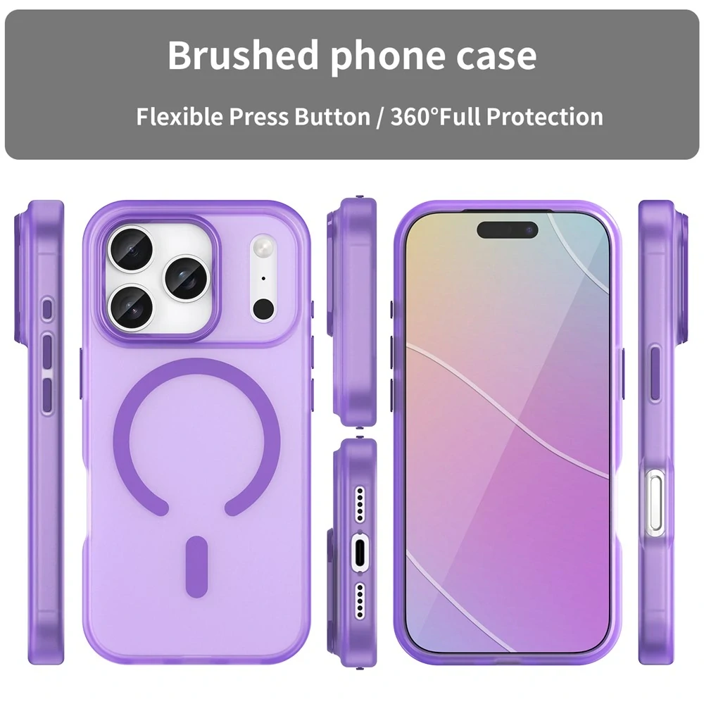 Kryt na iPhone 17 Pro Candy s podporou MagSafe fialový