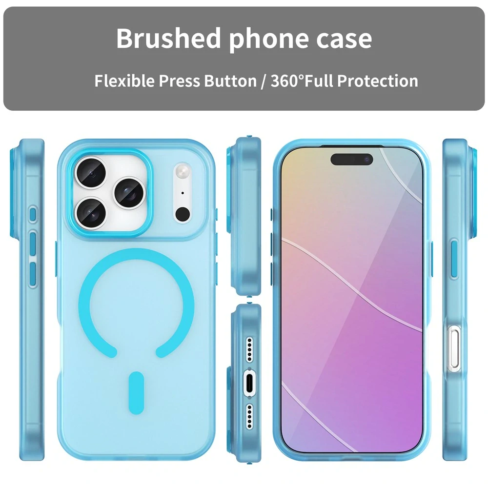 Kryt na iPhone 17 Pro Candy s podporou MagSafe modrý