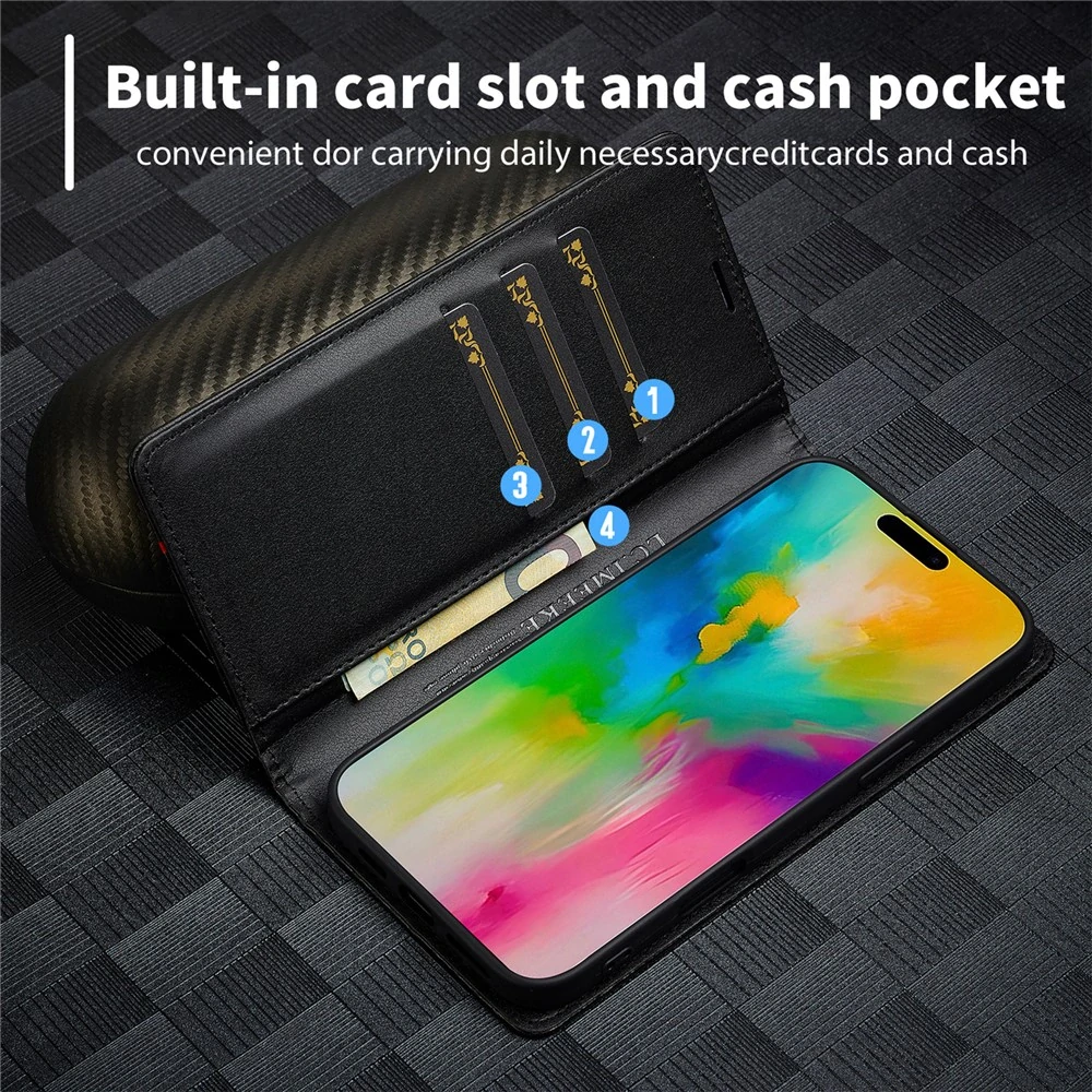 Puzdro pre iPhone 17 LC.IMEEKE Carbon Vertical