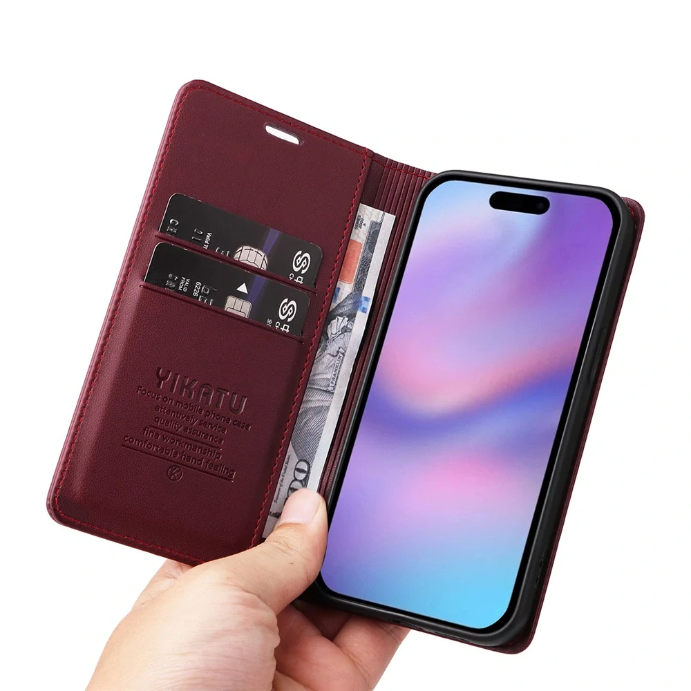 Puzdro na iPhone 17 Yikatu vínové