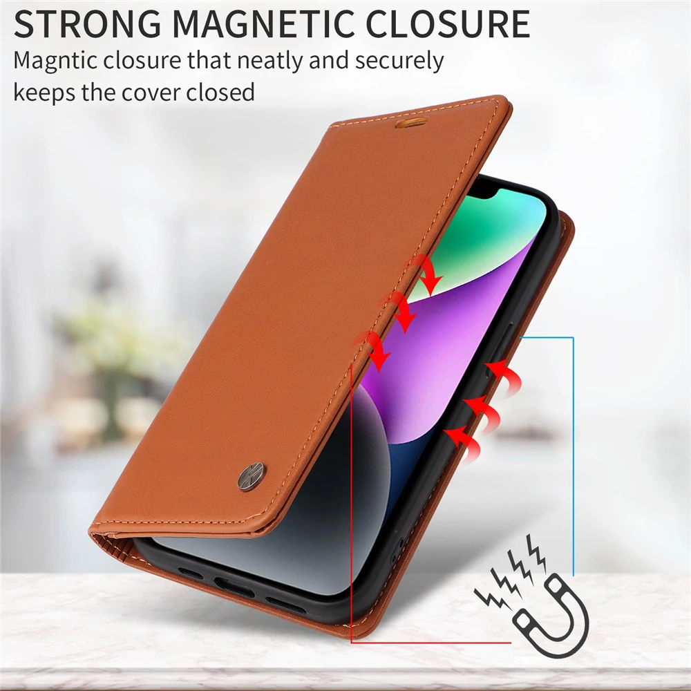 Puzdro na iPhone 17 Pro Max Yikatu hnedé