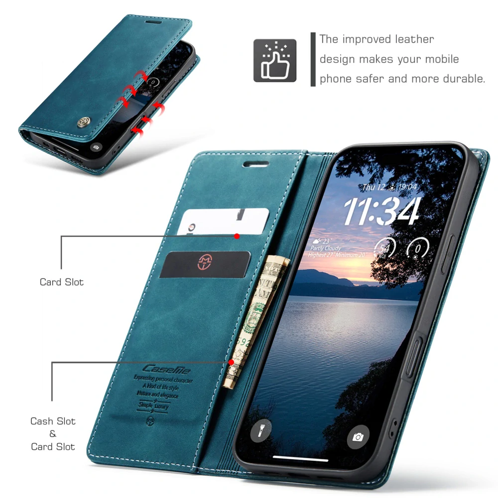 Puzdro CASEME pre iPhone 17 Pro Max modré