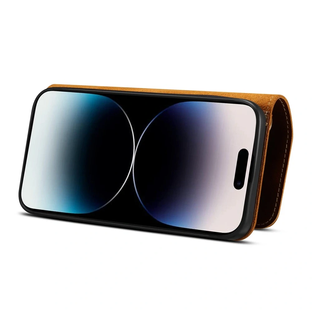 Puzdro na iPhone 16 Pro Denior Kožené hnedé