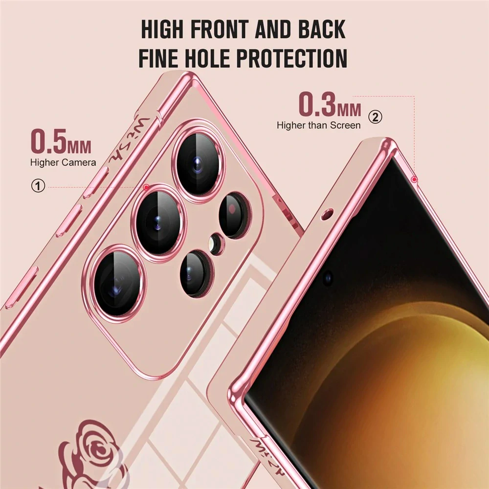 Kryt na Samsung Galaxy S25 Ultra ruža biely