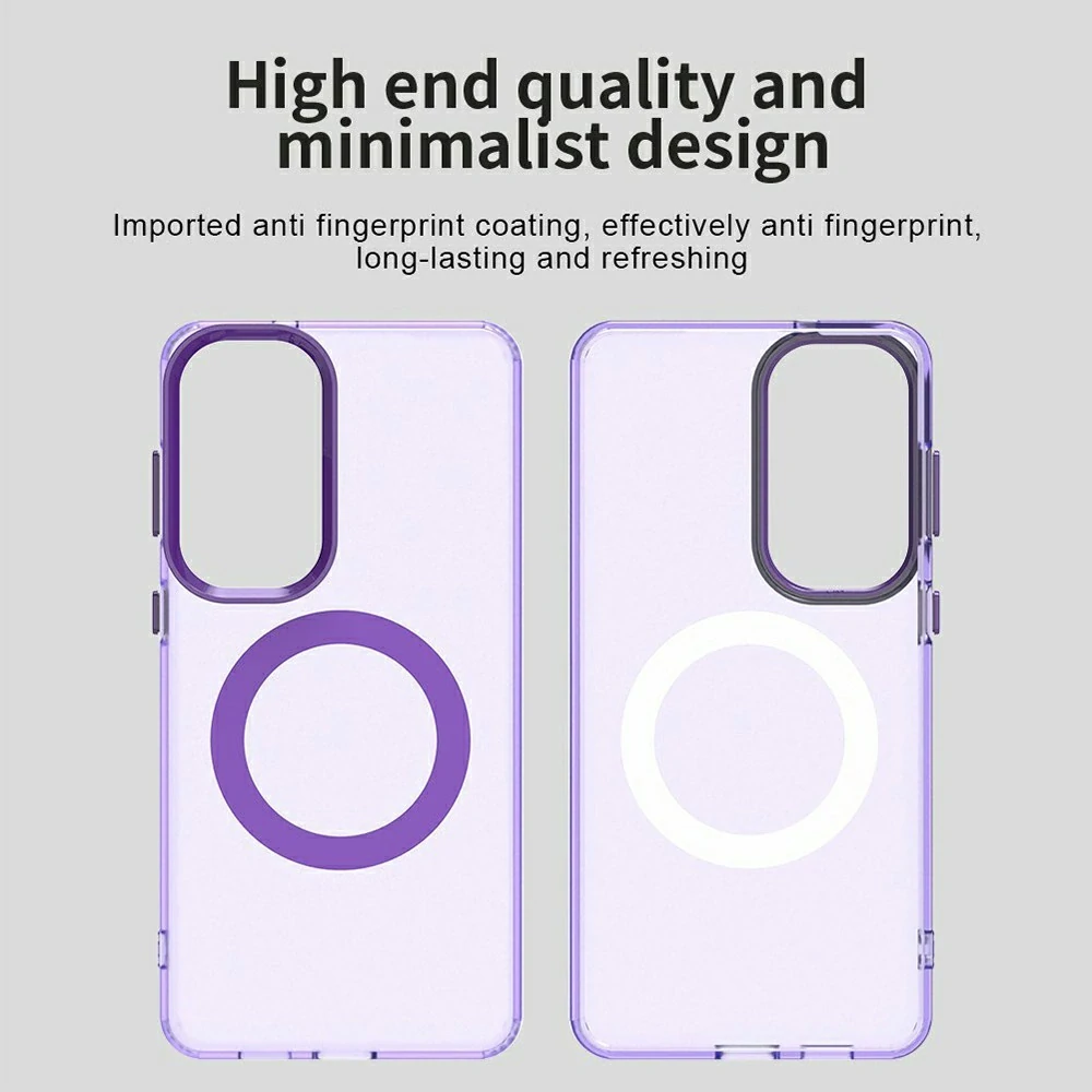 Kryt na Samsung Galaxy S26 gumový Magnetic (podpora MagSafe) fialový