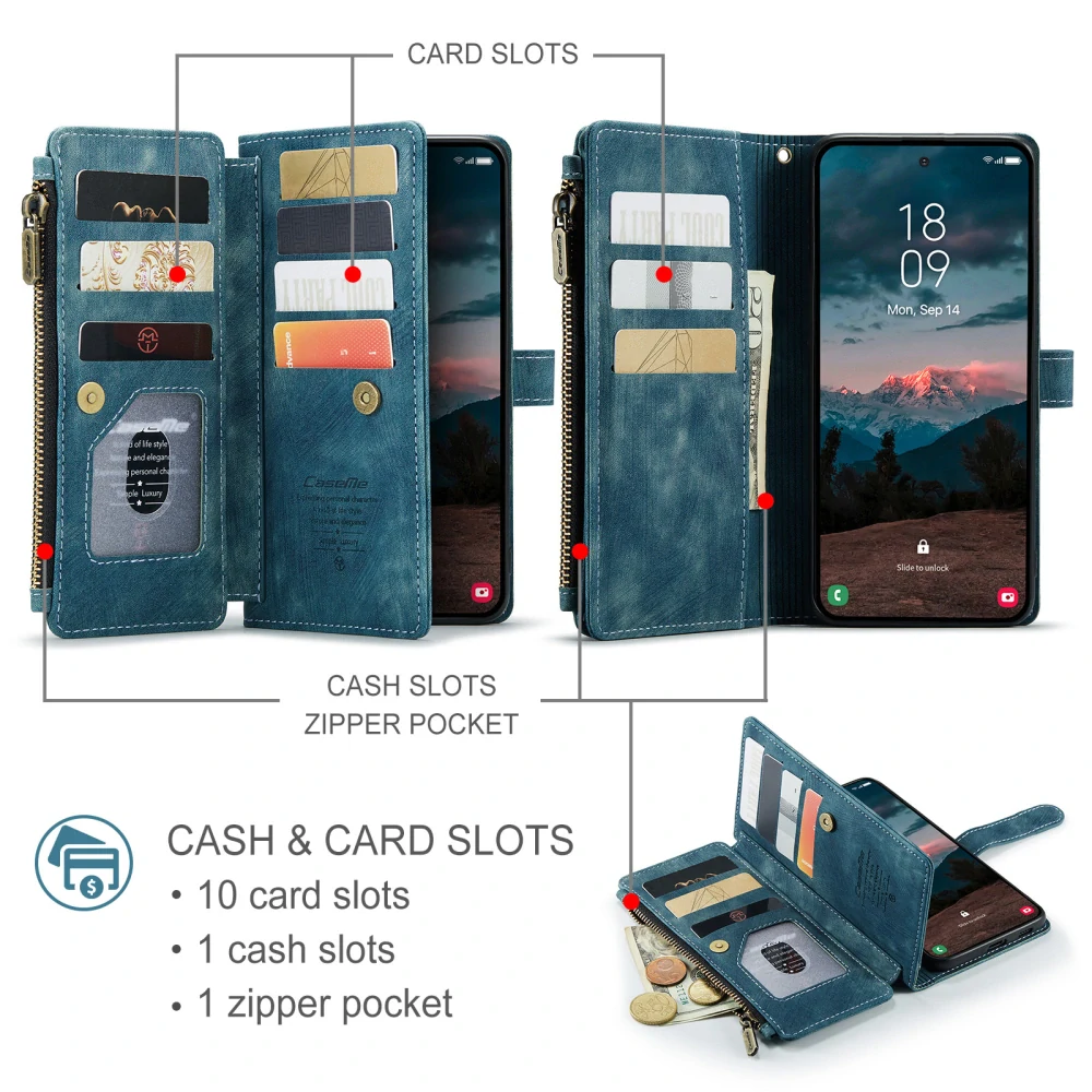 Puzdro na Samsung Galaxy S26 CASEME Deluxe modré