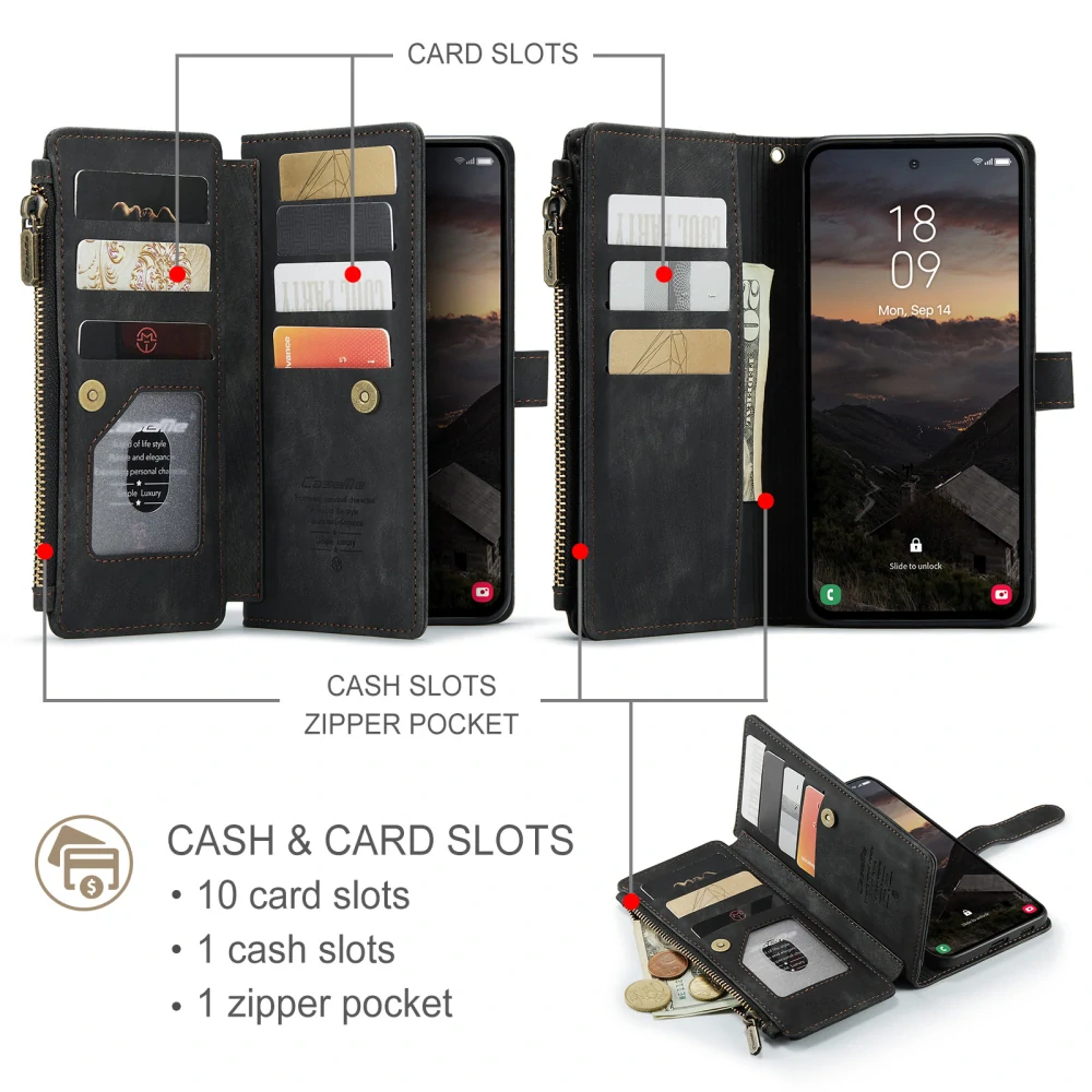 Puzdro na Samsung Galaxy S26 CASEME Deluxe čierne