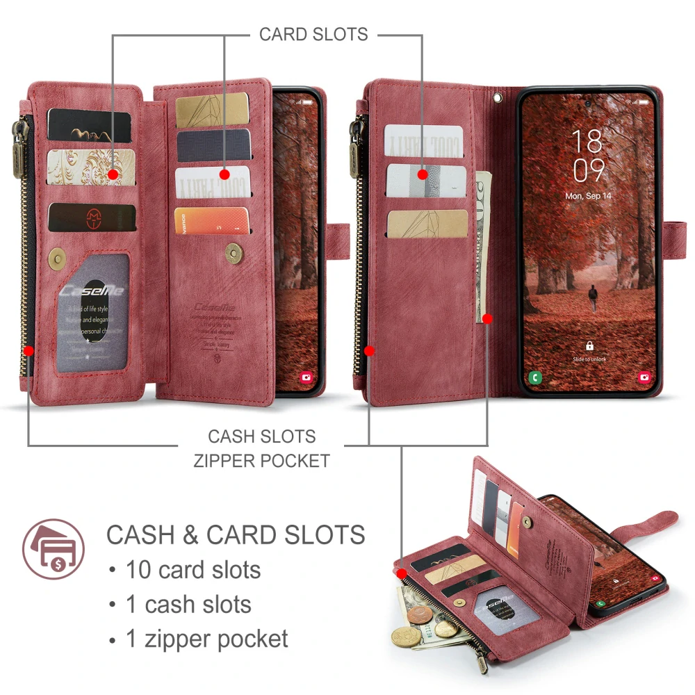 Puzdro na Samsung Galaxy S26 CASEME Deluxe červené