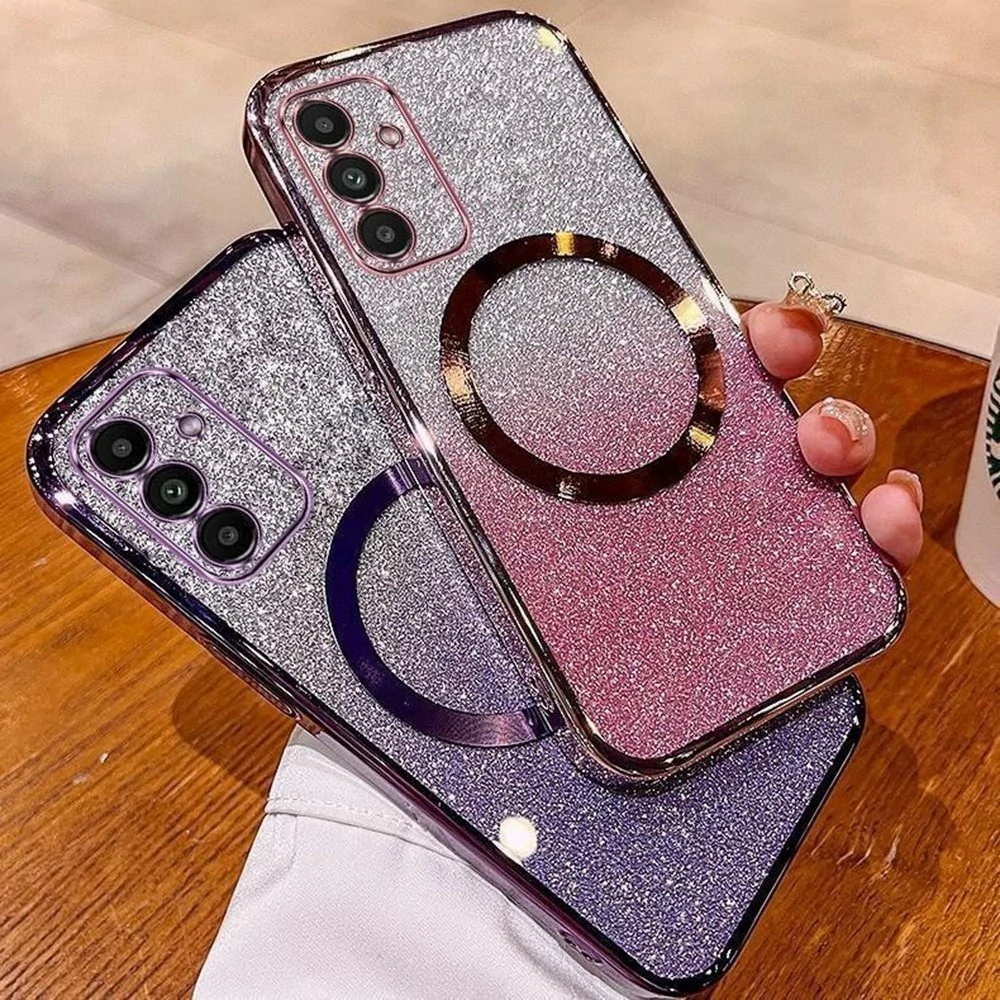 Kryt na Samsung Galaxy S26 Glitter MagSafe ružový