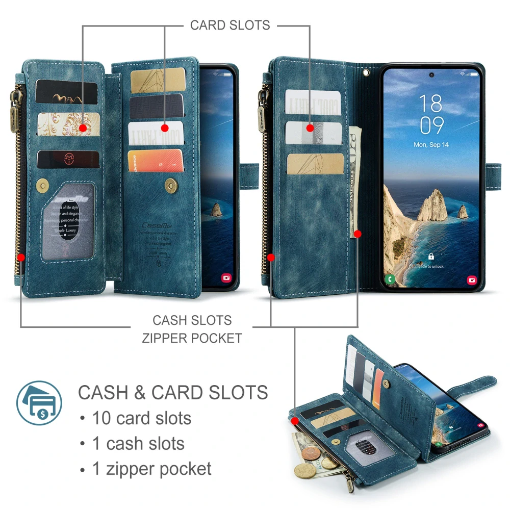 Pouzdro na Samsung Galaxy S26 Ultra CASEME Deluxe modré
