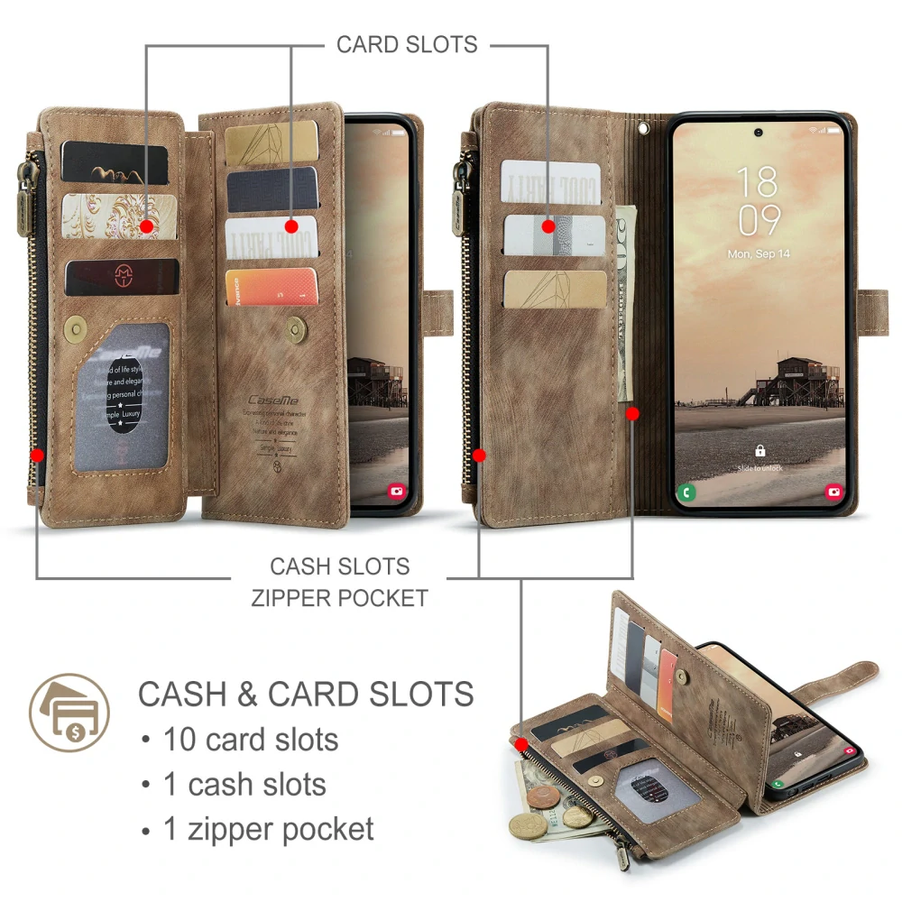 Puzdro na Samsung Galaxy S26 Ultra CASEME Deluxe hnedé