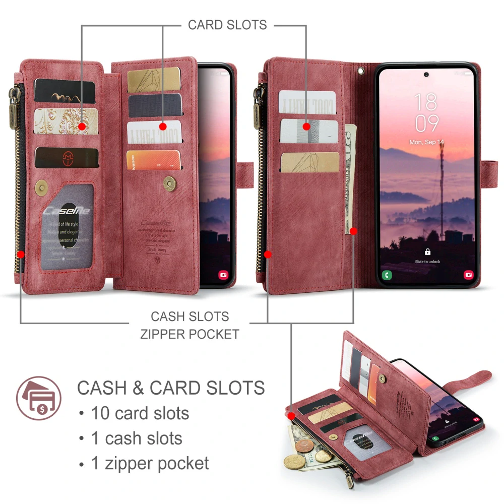 Puzdro na Samsung Galaxy S26 Ultra CASEME Deluxe červené