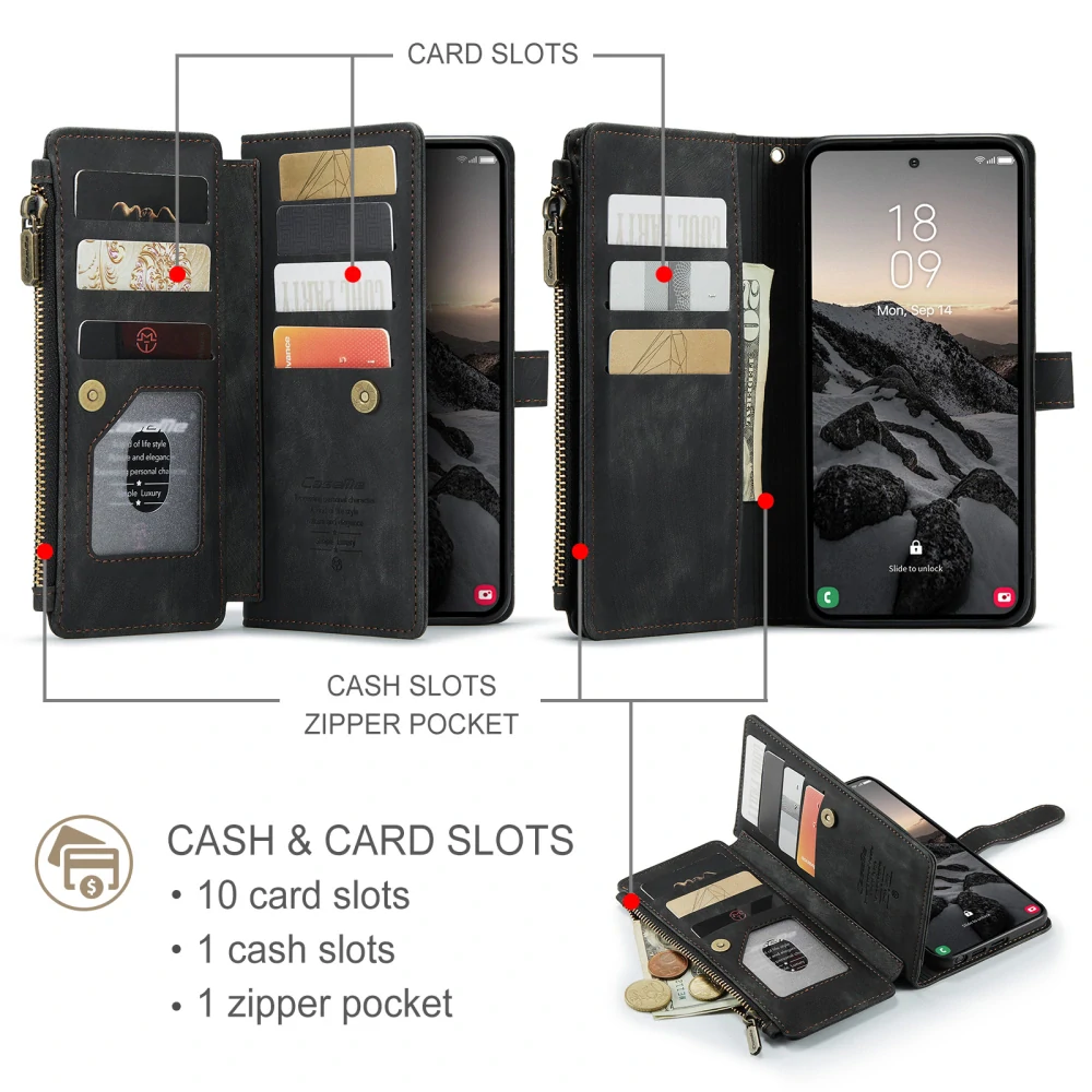 Puzdro na Samsung Galaxy S26 Ultra CASEME Deluxe čierne