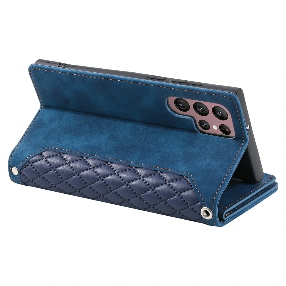 Puzdro na Samsung Galaxy S26 Ultra Luxury Double Layer modré