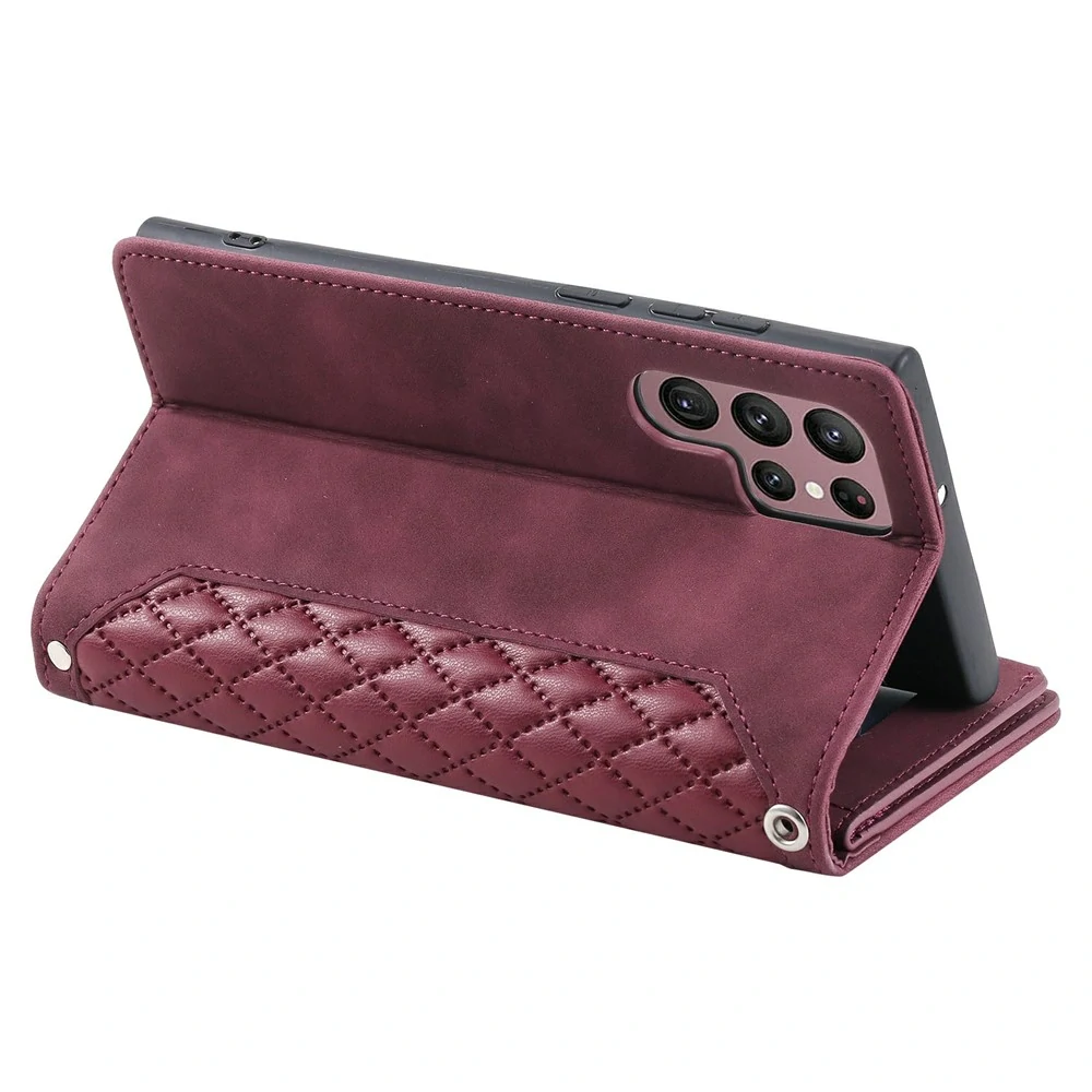 Puzdro na Samsung Galaxy S26 Ultra Luxury Double Layer vínové