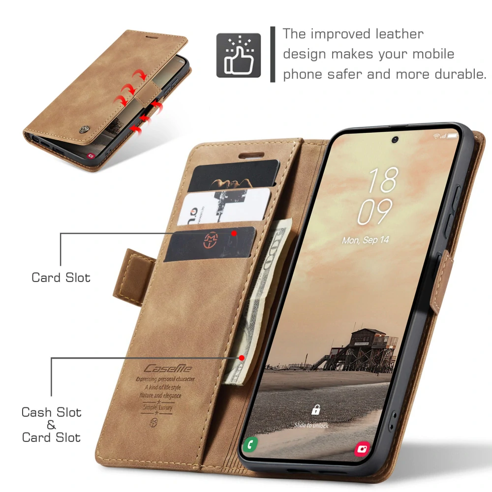 Puzdro na Samsung Galaxy S26 Ultra CASEME svetlo hnedé