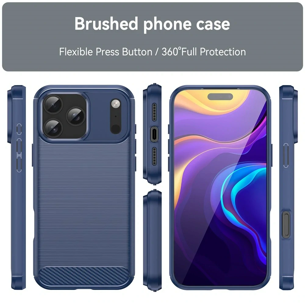 Kryt na iPhone 17 Pro Max Carbon modrý