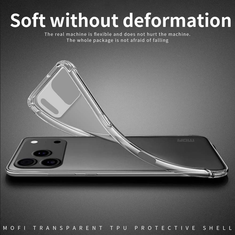 Kryt na iPhone 17 Pro Max gumový Mofi číry
