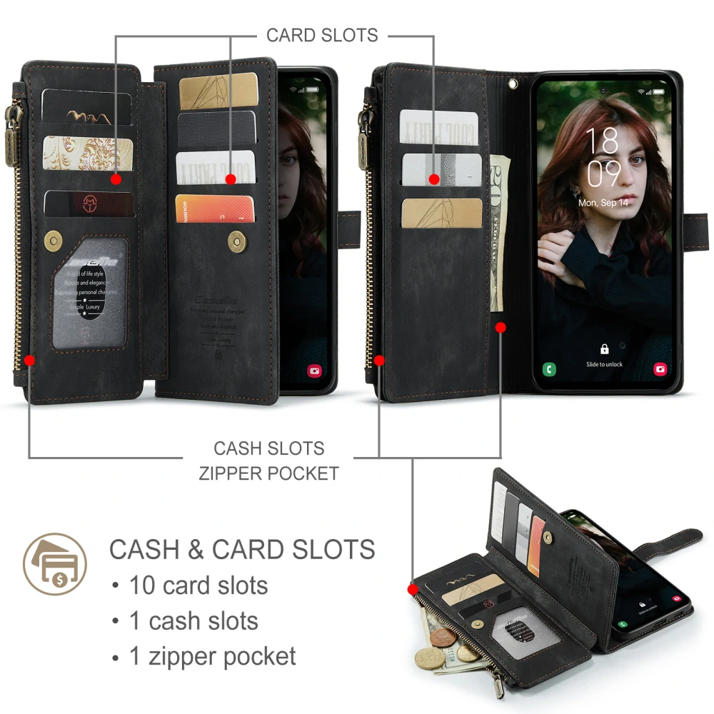 Puzdro na Samsung Galaxy S25 FE CASEME Deluxe čierne