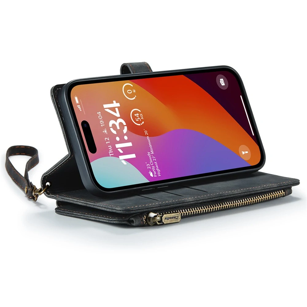 Puzdro pre iPhone 16 Pro Max CASEME Luxury Double Layer čierne