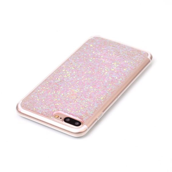 Kryt na iPhone 7 Plus / 8 Plus trblietavý svetlo ružový